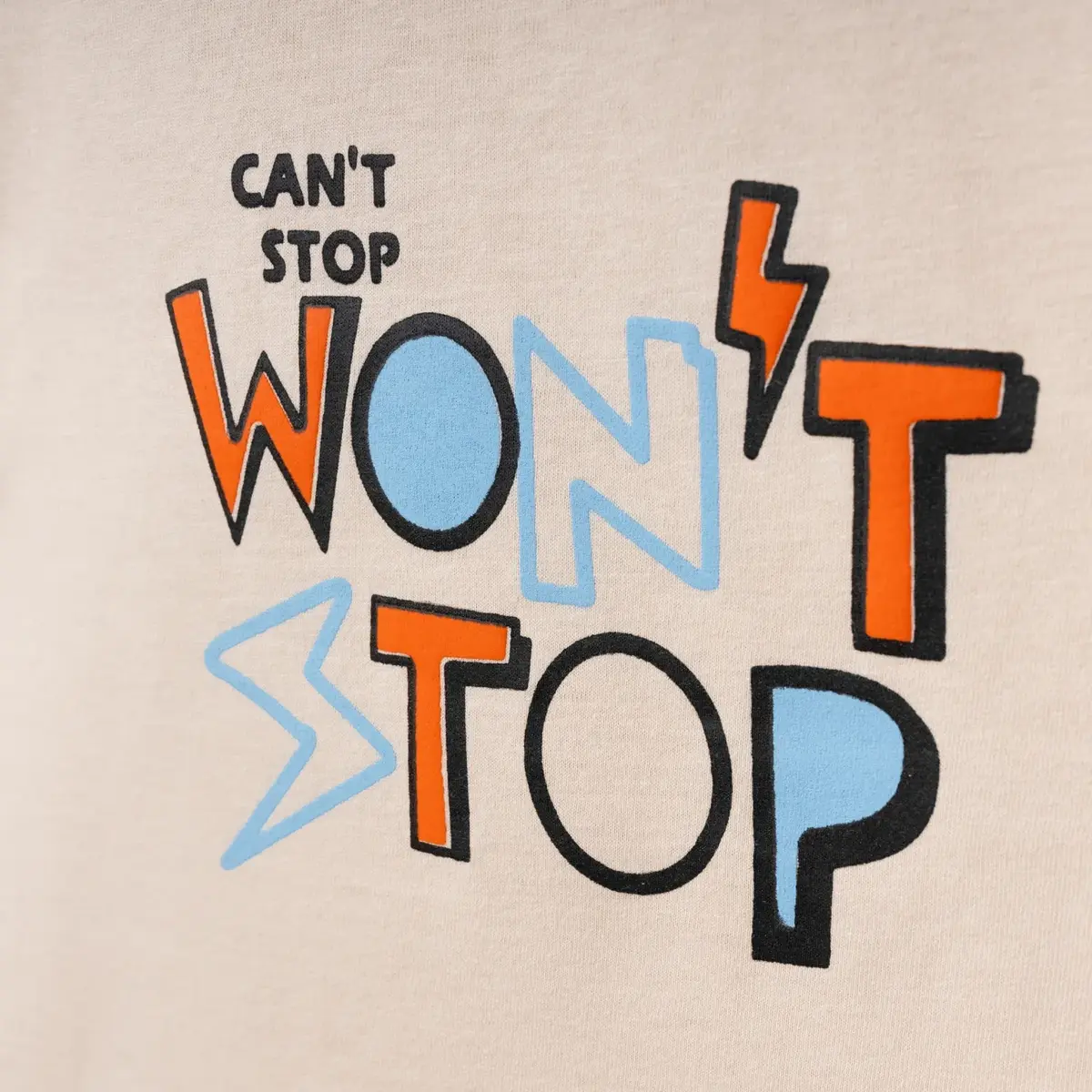 Winimo T-Shirt Wontstop Baskılı Bej