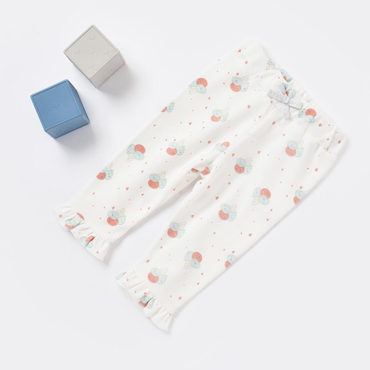 Bibaby Organik Pantolon Patiksiz Pretty Ears Bunny Ekru