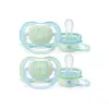 Philips Avent SCF376/11 Ultra Air Karanlıkta Parlar Silikon Emzik 0-6 Ay Erkek Mavi