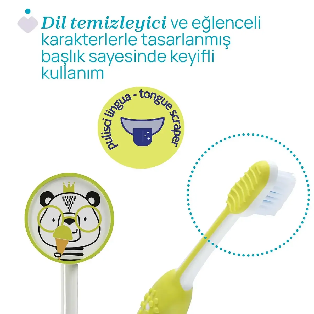 Chicco Diş Fırçası 3-6 Yaş Hippo-Panda 2'li