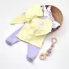 Bibaby Organik Zıbın Takımı Battaniyeli Tüllü Love You Baby Yellow Lavander