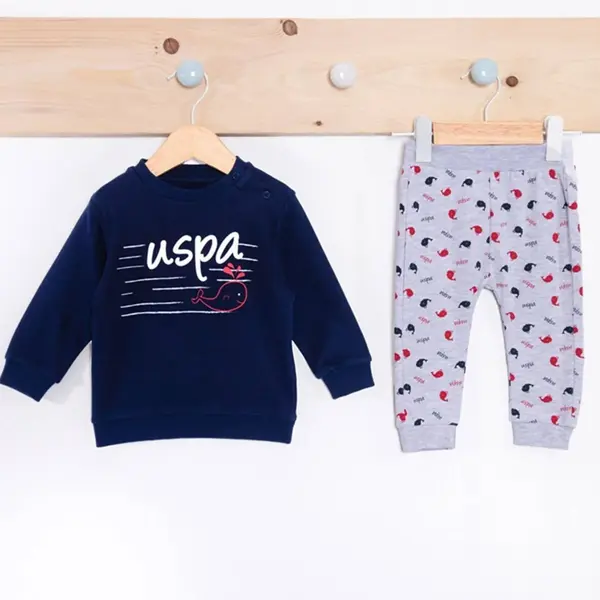 U.S Polo 2li Takım Tshirt Uzun Kol Lacivert