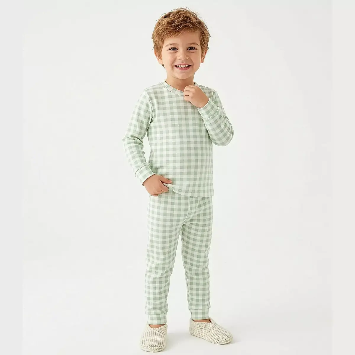 Ella Bonna Pijama Takımı Ekose