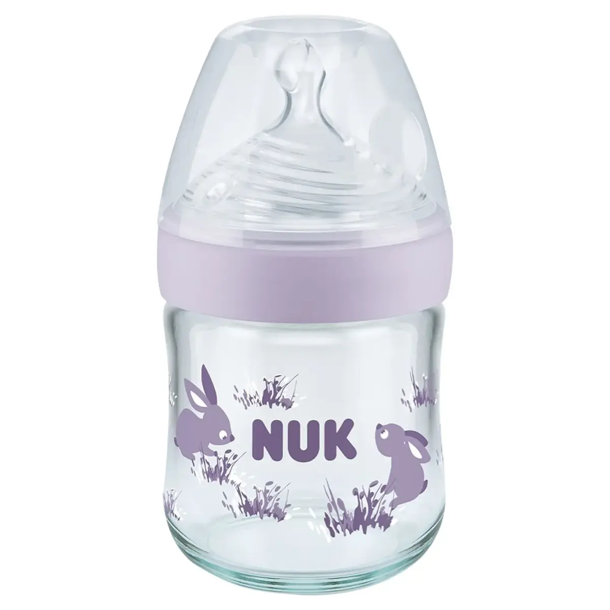 Nuk Nature Sense Isı Göstergeli Cam Biberon 120 ml Lila