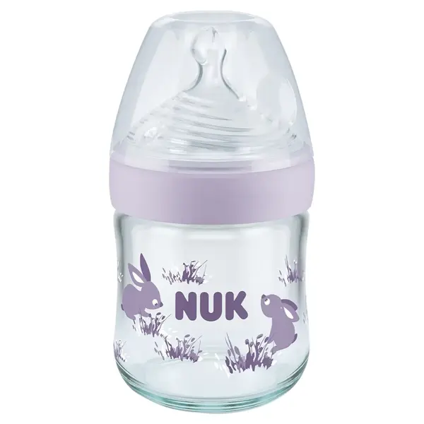 Nuk Nature Sense Isı Göstergeli Cam Biberon 120 ml Lila