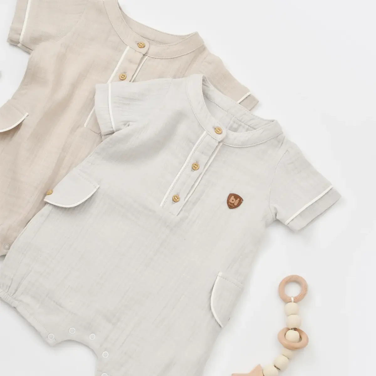 Bibaby Tulum Şortlu Müslin Maestro Bej