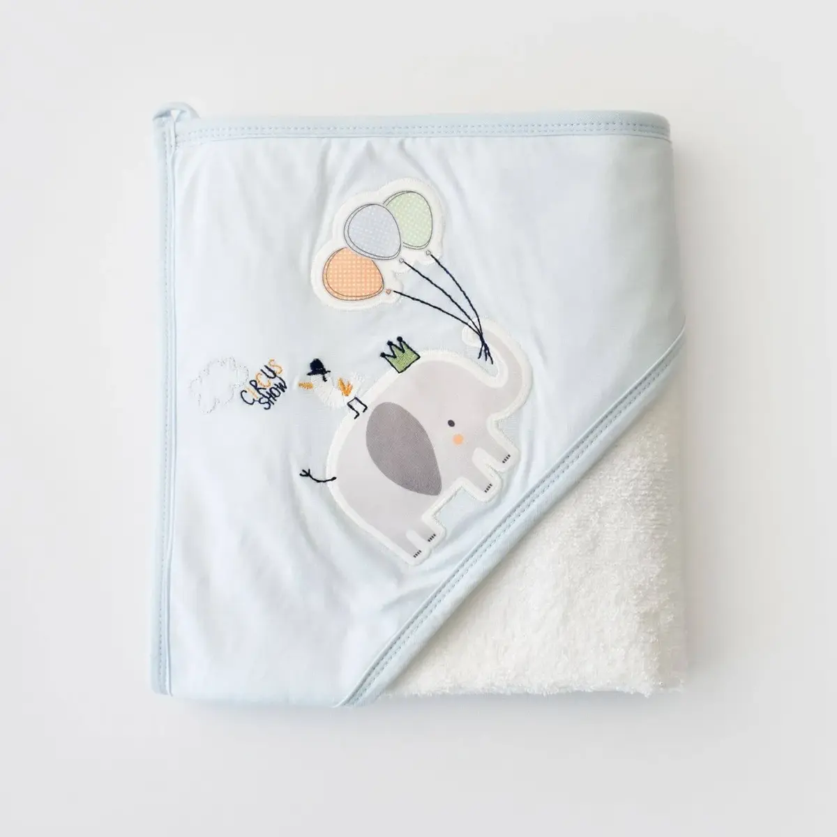 Bibaby Havlu Flying Elephant Ekru - Mavi