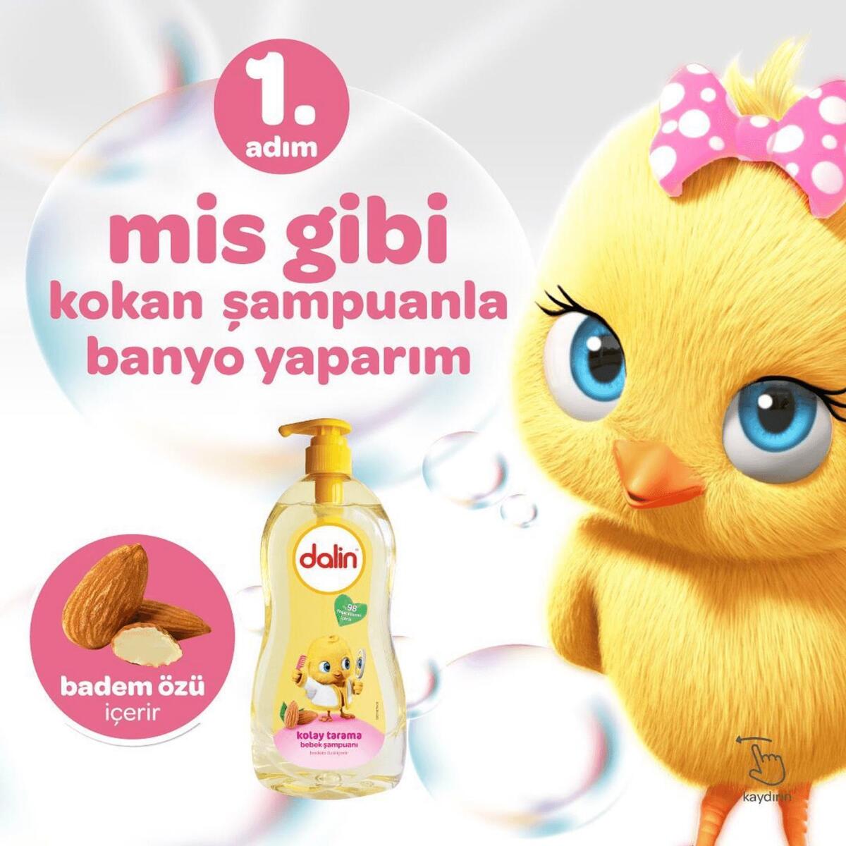 Dalin Kolay Tarama Bebek Şampuanı Badem 700 ml x 3 Adet