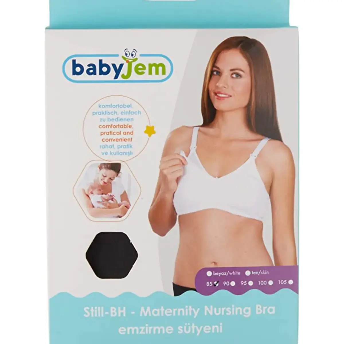 Babyjem Emzirme Sütyeni 90 Beden Siyah Babyjem Emzirme Sütyeni 90 Beden Siyah