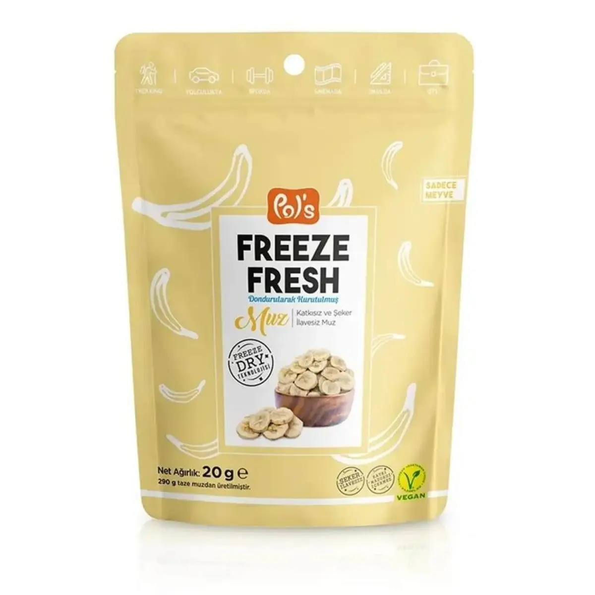 Pol’s Freeze Fresh Dilim Muz 20 gr