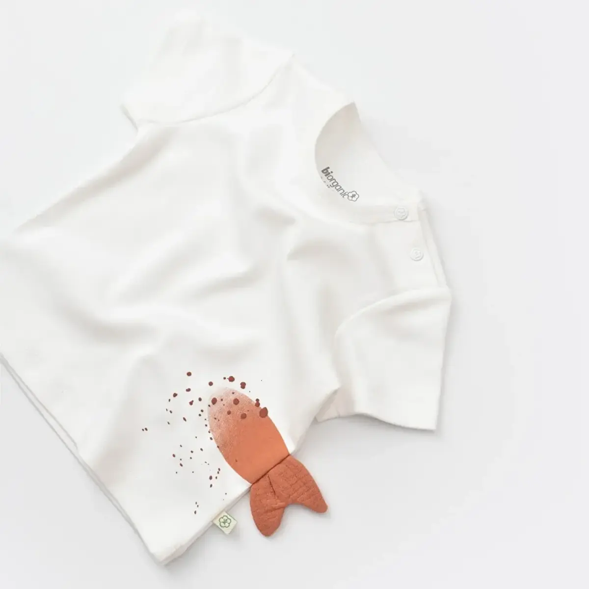 Bibaby Organik 2li Takım Şortlu Magic Starfish Latte