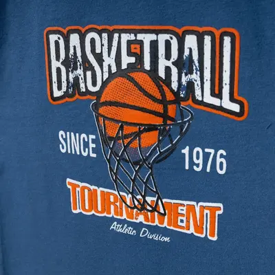 Winimo T-Shirt Basketball Baskılı İndigo