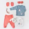 Bibaby Organik Hastane Çıkışı 5li Wild Flowers Spring Blue