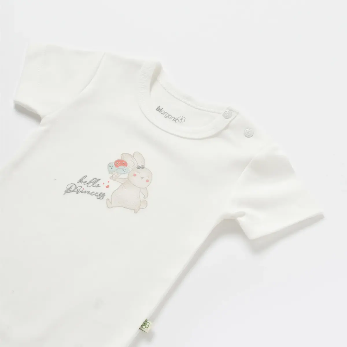 Bibaby Organik Tulum Takımı Tüllü Pretty Ears Bunny Mint - Ekru