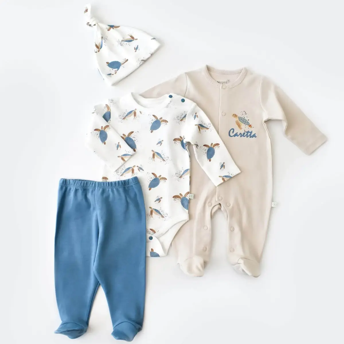 Bibaby Organik Tulum Takımı Tüllü Caretta In Live Taş - İndigo