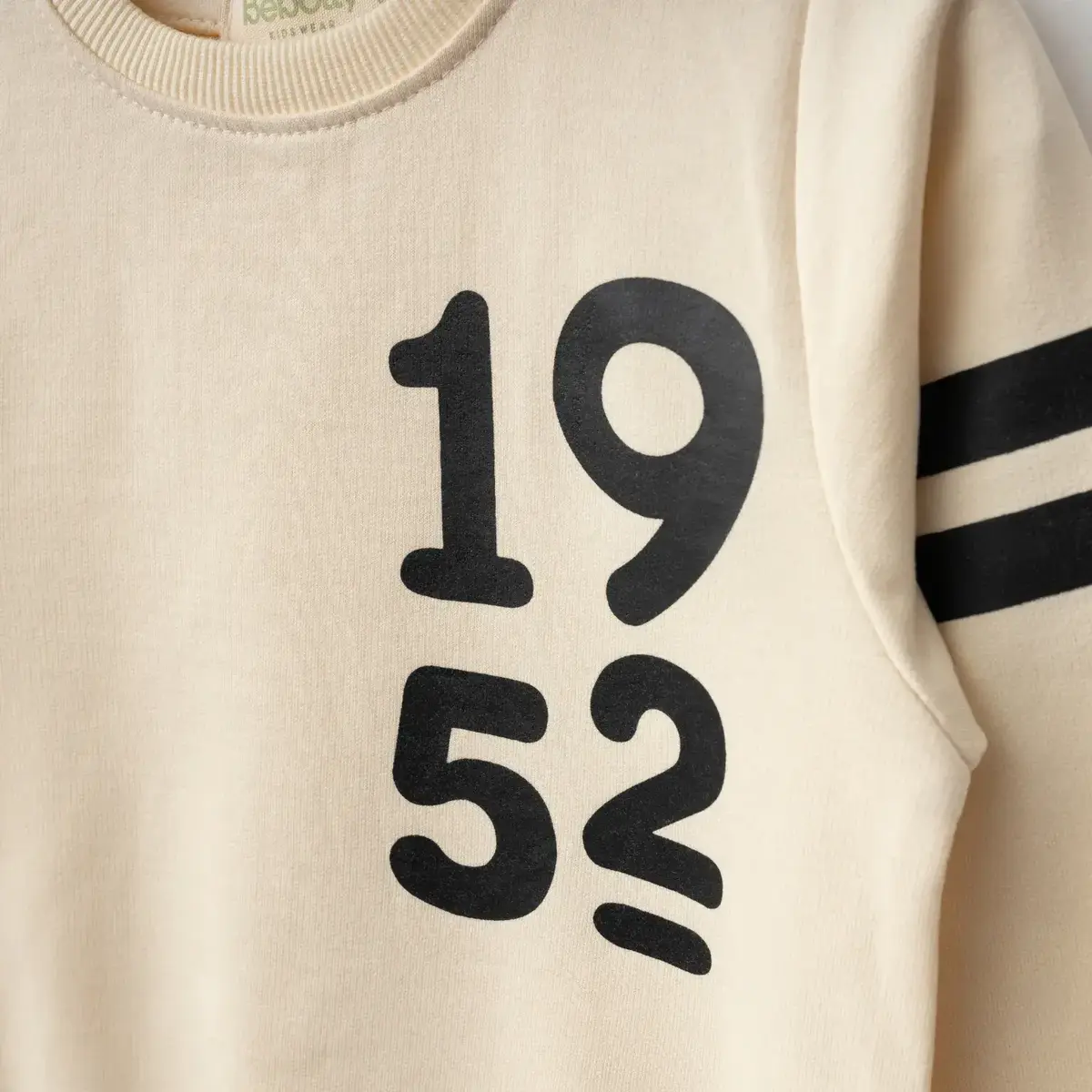 Bebolly Sweatshirt 1952 Baskılı Bej