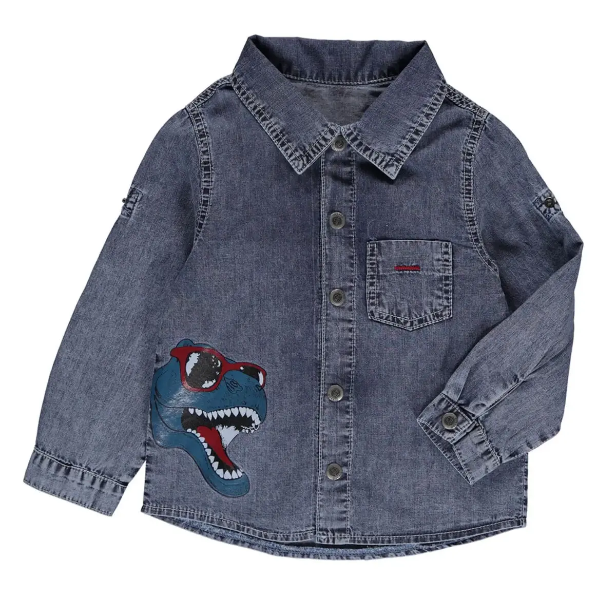 Overdo Gömlek Dinazor Baskılı Kot