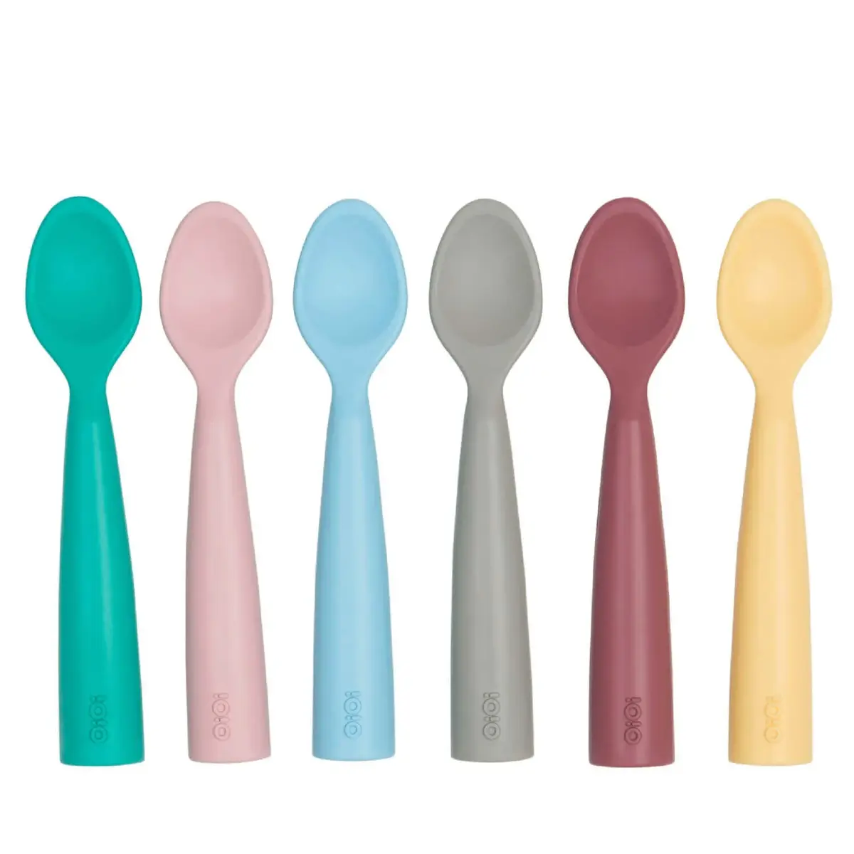 OiOi Nam Nam Kaşık 2li 6+Ay Pinky Pink - Powder Grey
