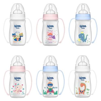 Wee Baby Klasik Plus Geniş Ağızlı Kulplu PP Biberon 250 ml