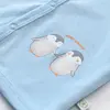 Bibaby Organik Yelek Hello New Penguins Mavi