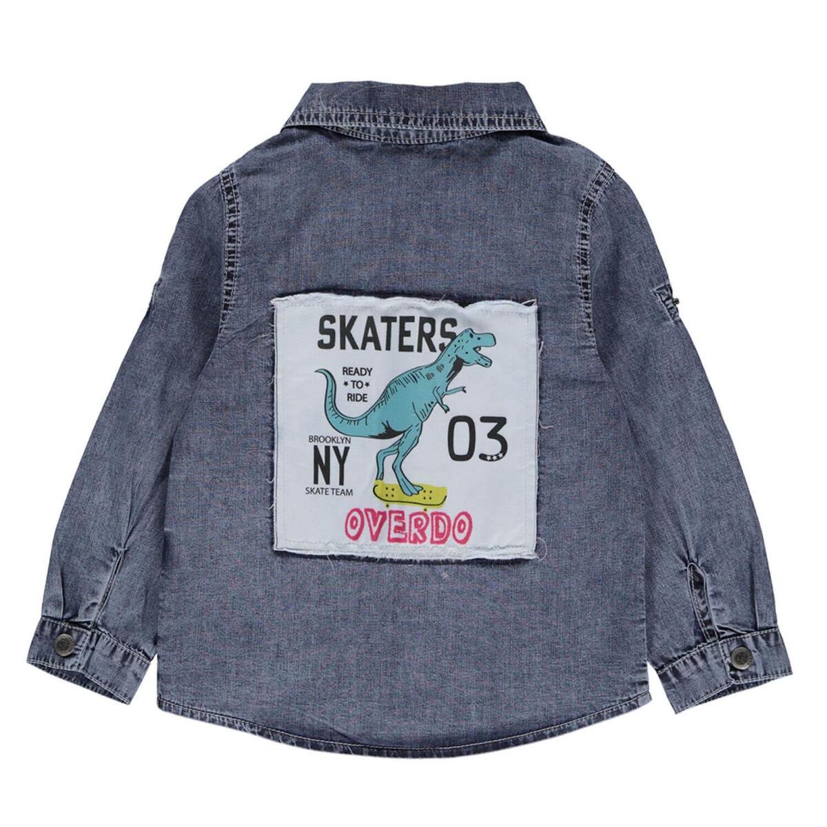 Overdo Gömlek Dinazor Baskılı Kot