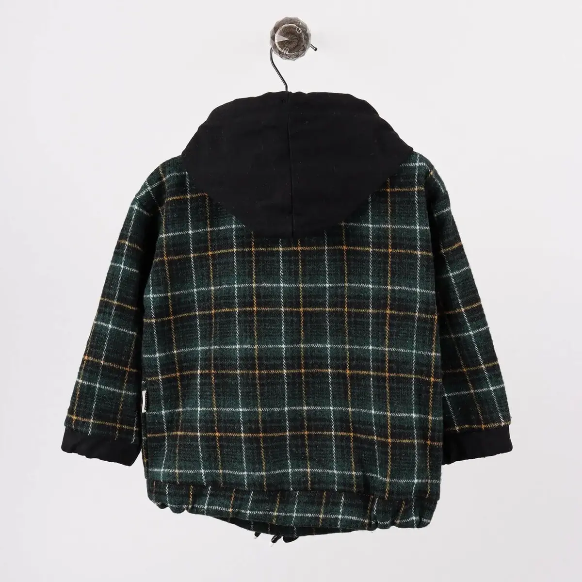 Overdo Sweatshirt Ayıcıklı Ekoseli Yeşil