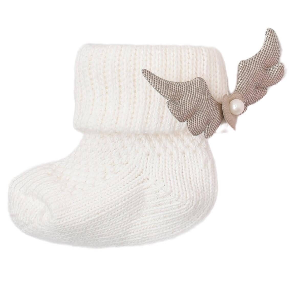 Bibaby Patik Çorap Angel Ekru - Gri