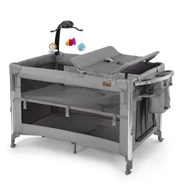 Baby2Go Luna Anne Yanı Oyun Parkı 70x110 cm Gri
