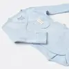 Bibaby Organik Body Kruvaze Eldivenli Soft Modal Mavi