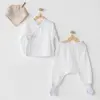 Andy Wawa Zıbın Takımı 3lü Müslin Baby Home Beyaz