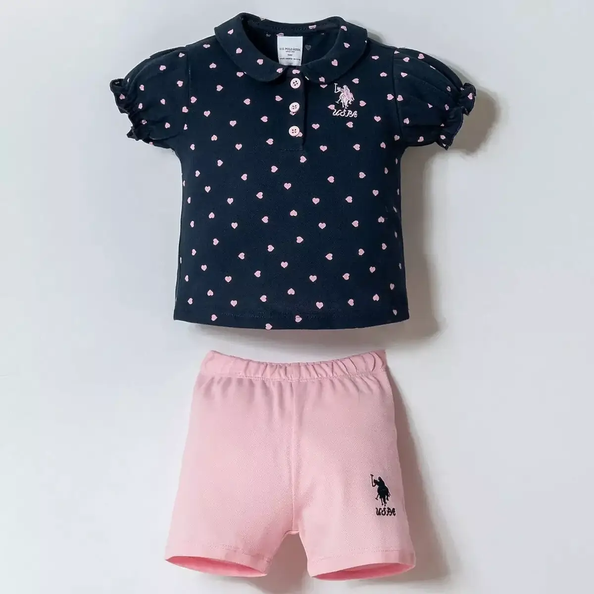 U.S. Polo 2li Takım Şortlu Pike Lacivert Lacivert
