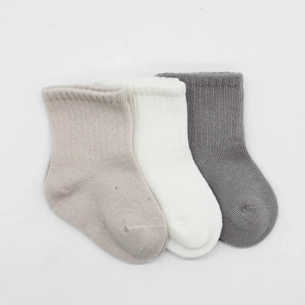 Bistyle Soket Çorap Penye 3lü Elephant Boy Gri - Ekru - Taş