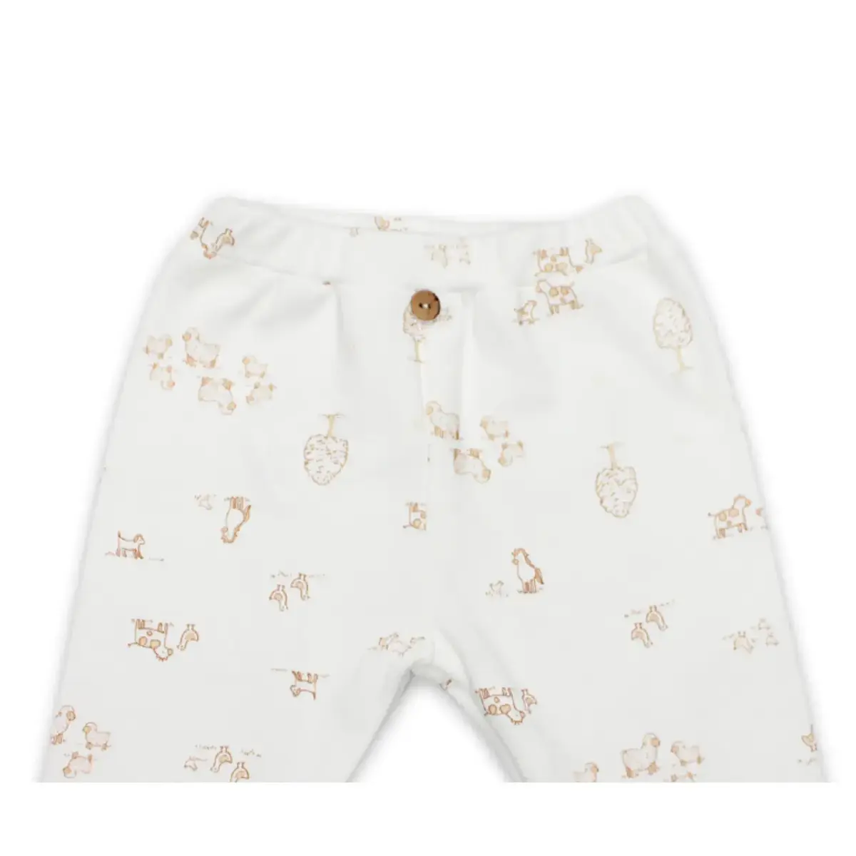 Bistyle Pantolon Patikli Curly Lamb Bej - Mavi - Ekru