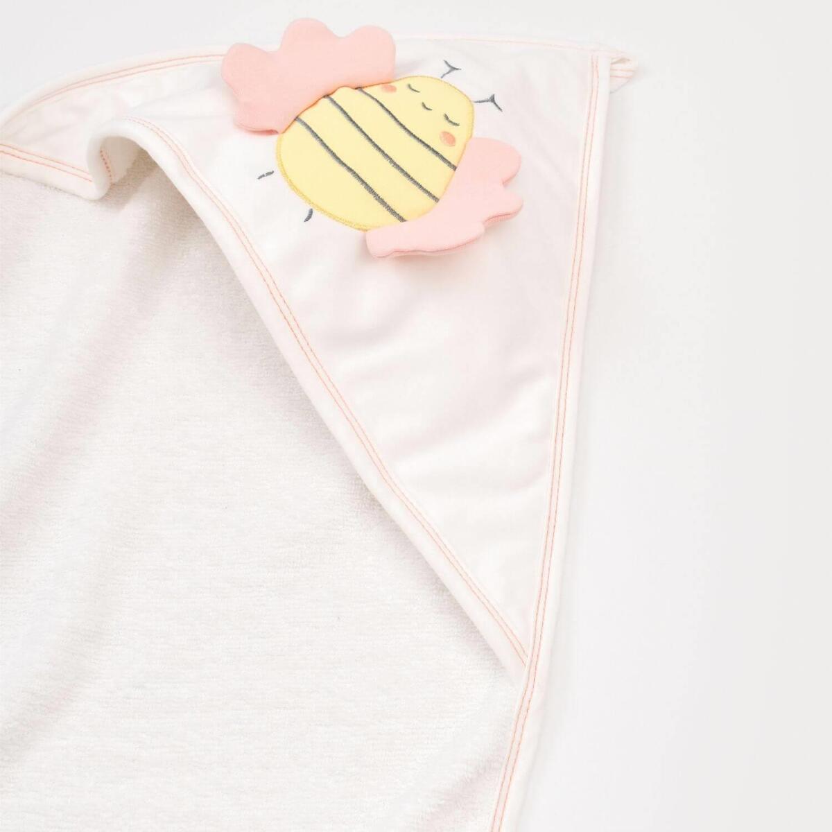 Bibaby Bornoz Takımı Happy Bee Ekru - Pembe