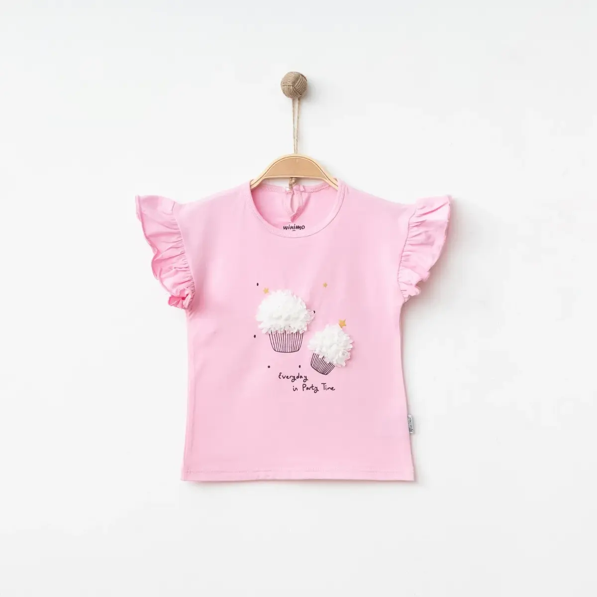 Winimo T-Shirt Cupcake Baskılı Pembe