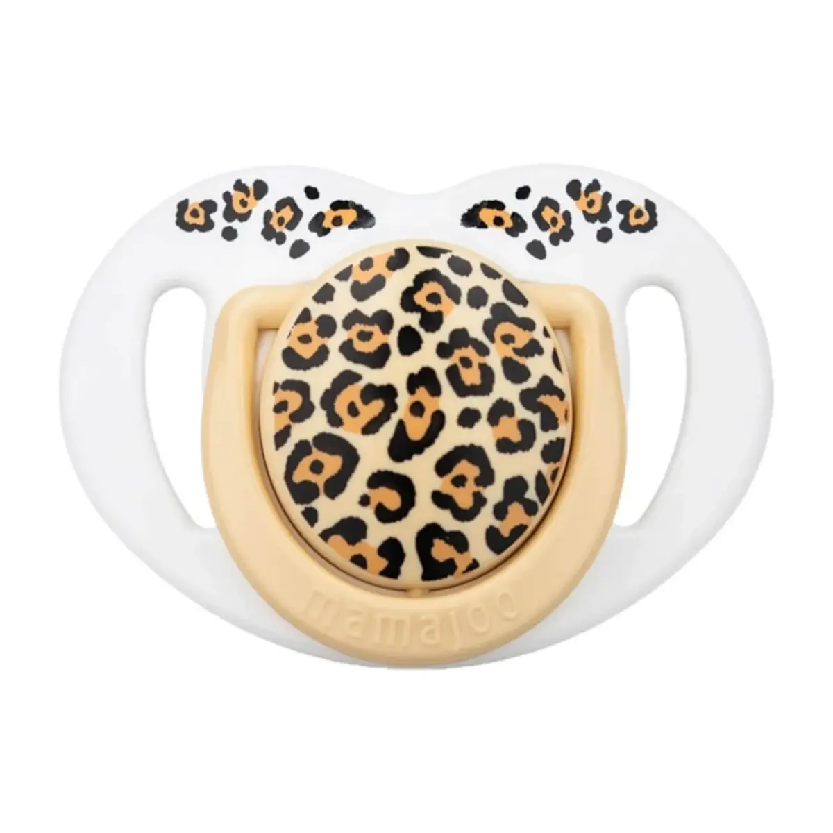 Mamajoo Silikon Emzik 2li & Sterilizasyon Saklama Kutusu 6+ Ay Bej Leopar