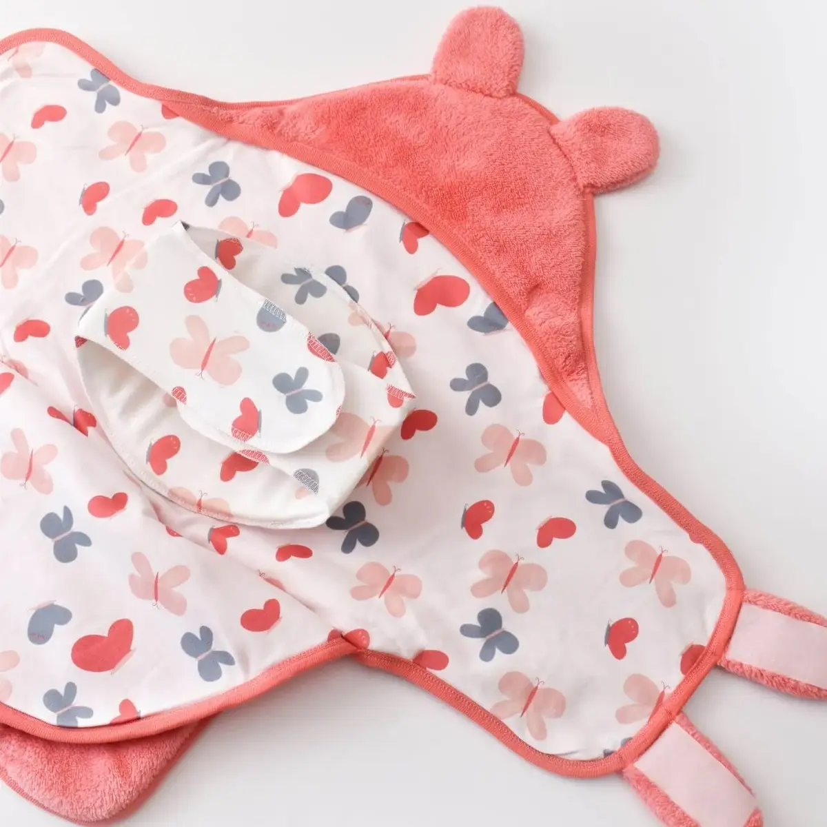 Bibaby Organik Bel Destekli Kundak Wild Flowers Coral