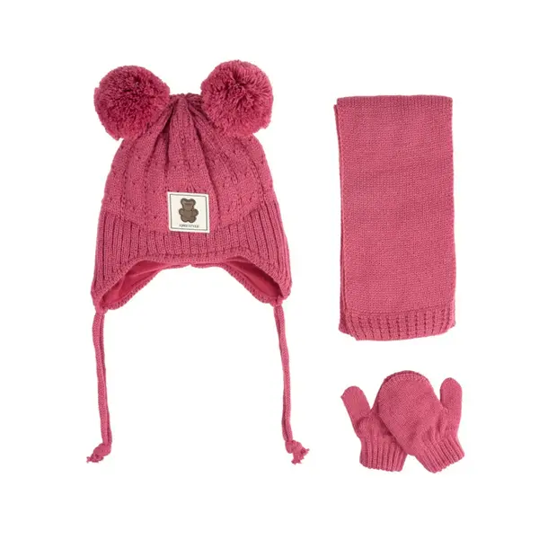 Kitti Eldiven Atkı Bere Takım 0-18 Ay Menekşe Asortili