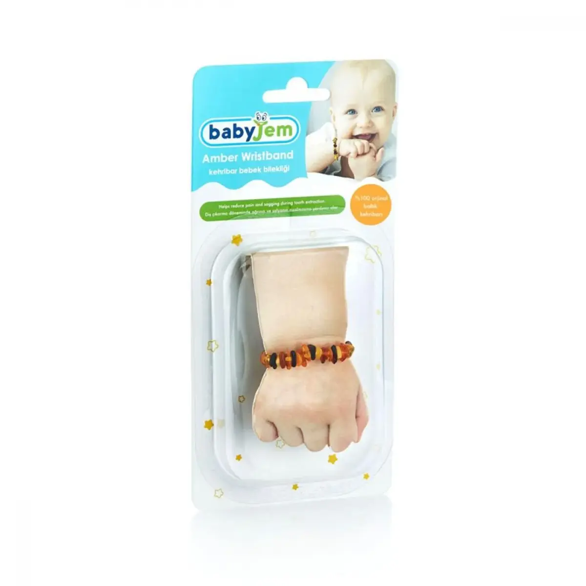 Babyjem Kehribar Bebek Bilekliği Renkli