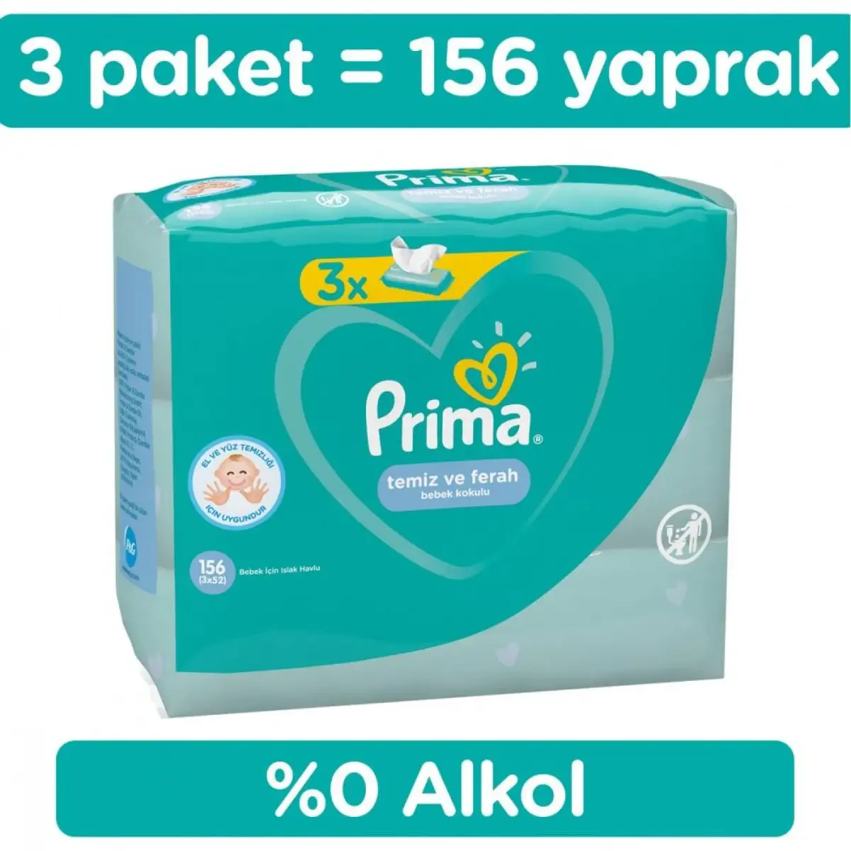 Prima Wipes Baby Fresh Islak Mendil 3x52li