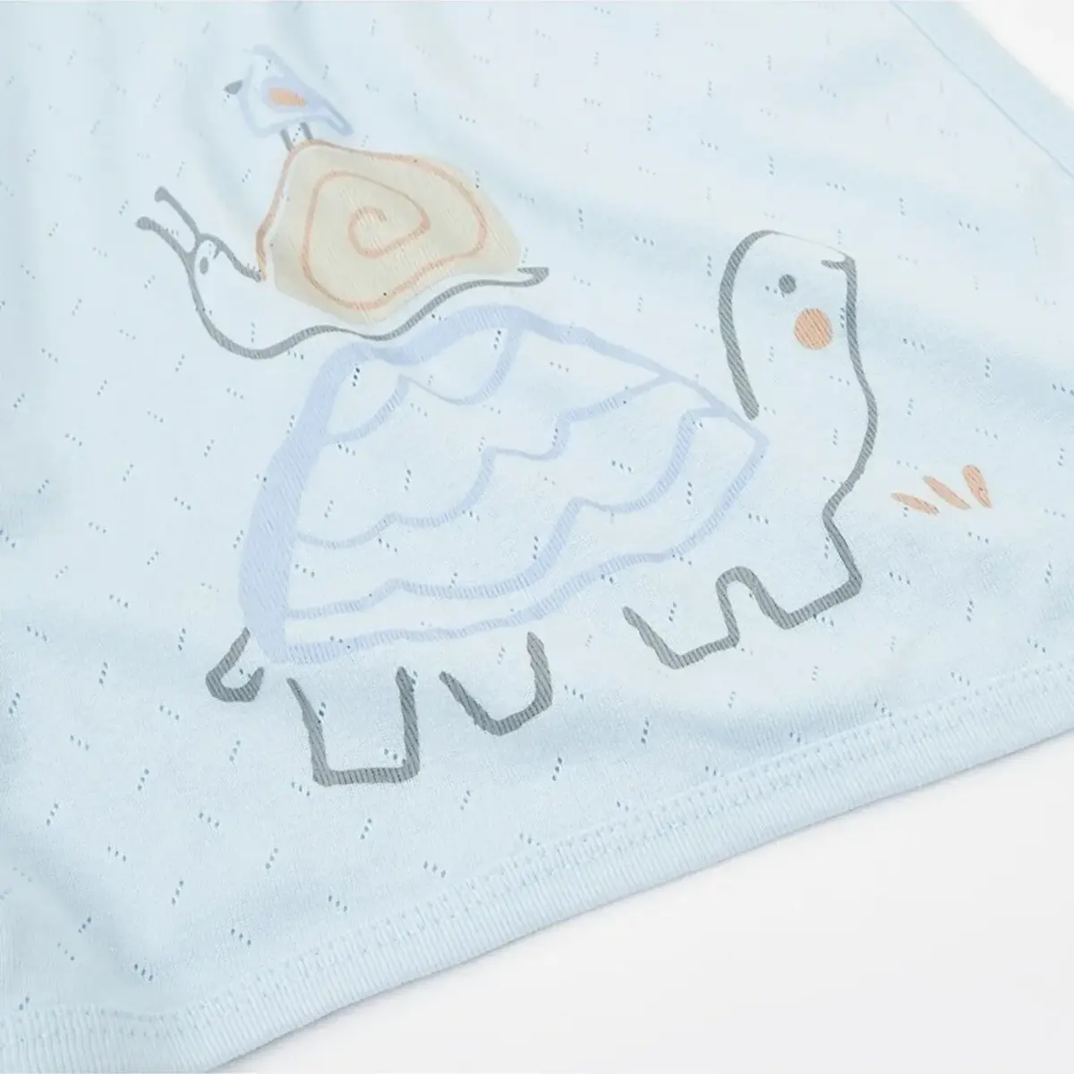 Bibaby Battaniye Turtle Blues Mavi