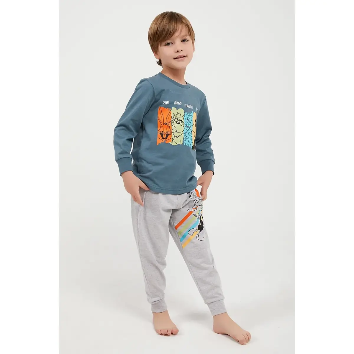RolyPoly Looney Tunes Pijama Takımı Asfalt
