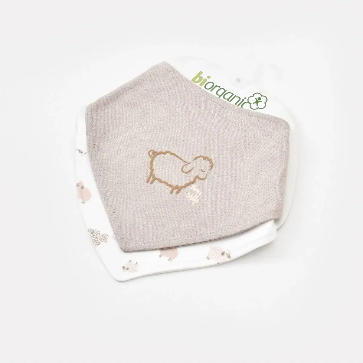 Bibaby Organik Fular Önlük 2li Curly Sheep Bej