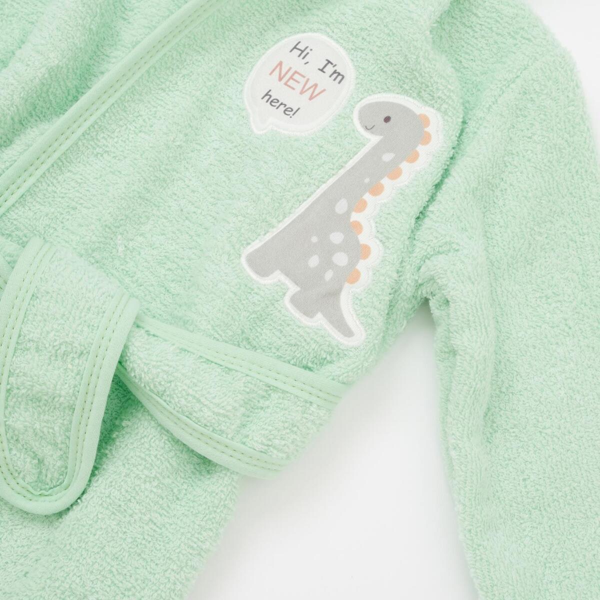 Bibaby Bornoz Takımı Little Rabbit Dino Yeşil