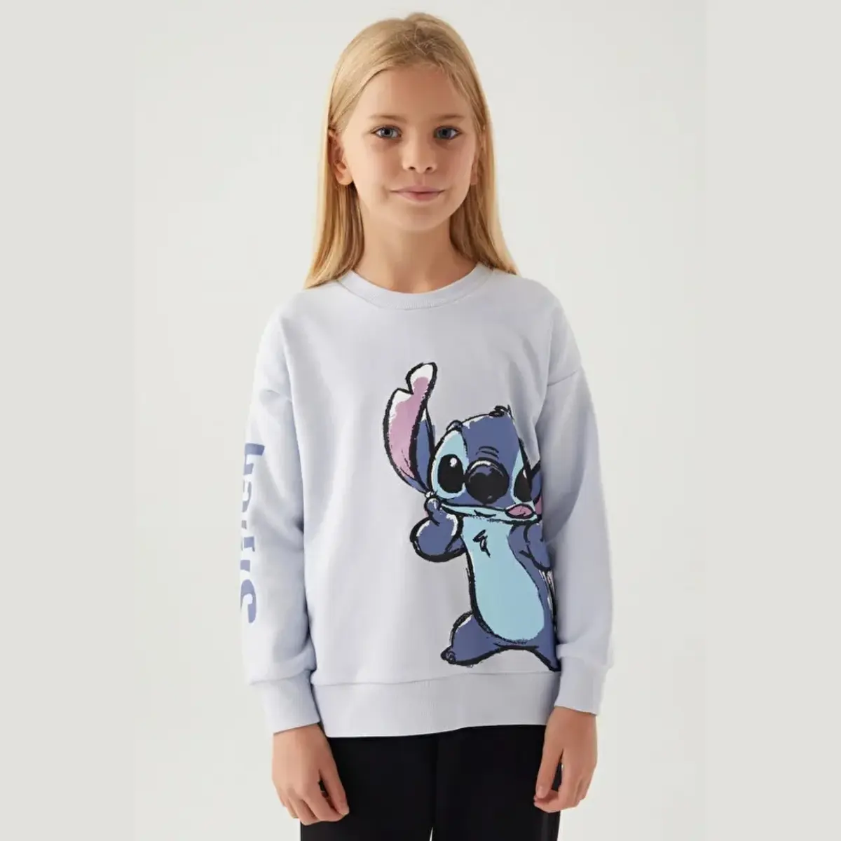 Stitch Sweatshirt Gökyüzü Stitch Sweatshirt Gökyüzü