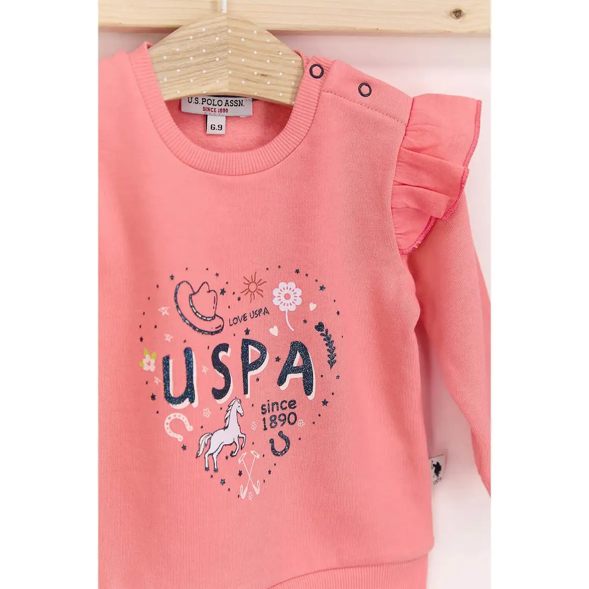 U.S. Polo 2li Takım Uzun Kol Coral