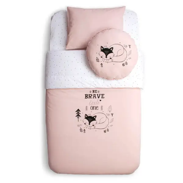 Funna Baby Be Brave Yatak Örtü Seti 100x150cm Pudra
