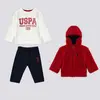 U.S Polo 3lü Takım Uzun Kol Kırmızı