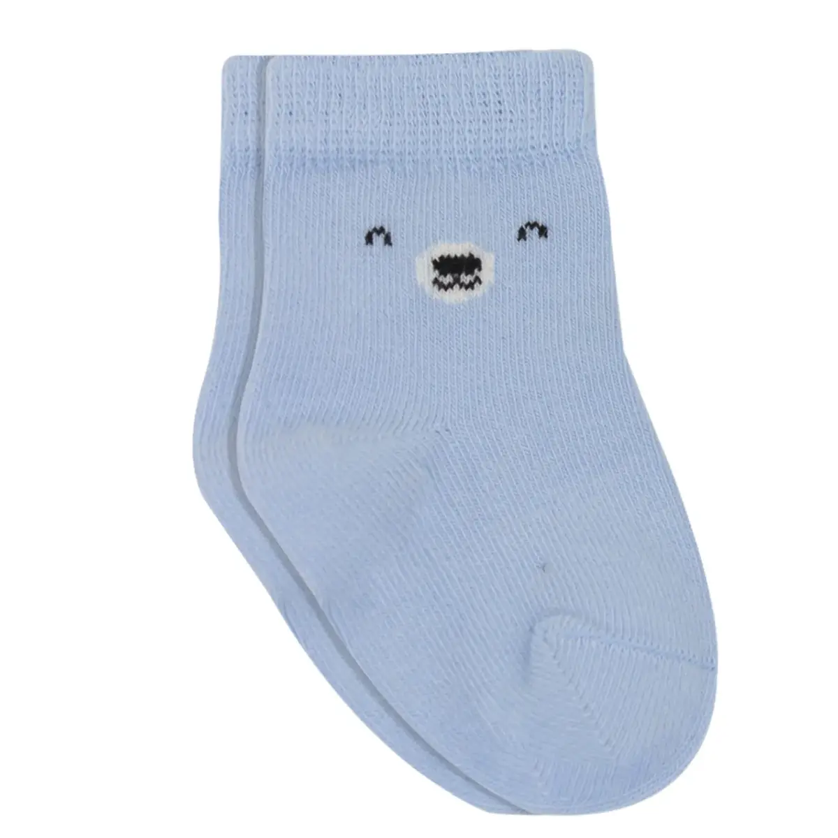 Bibaby Çorap Soket 2li Bistyle Bear Penye Mavi