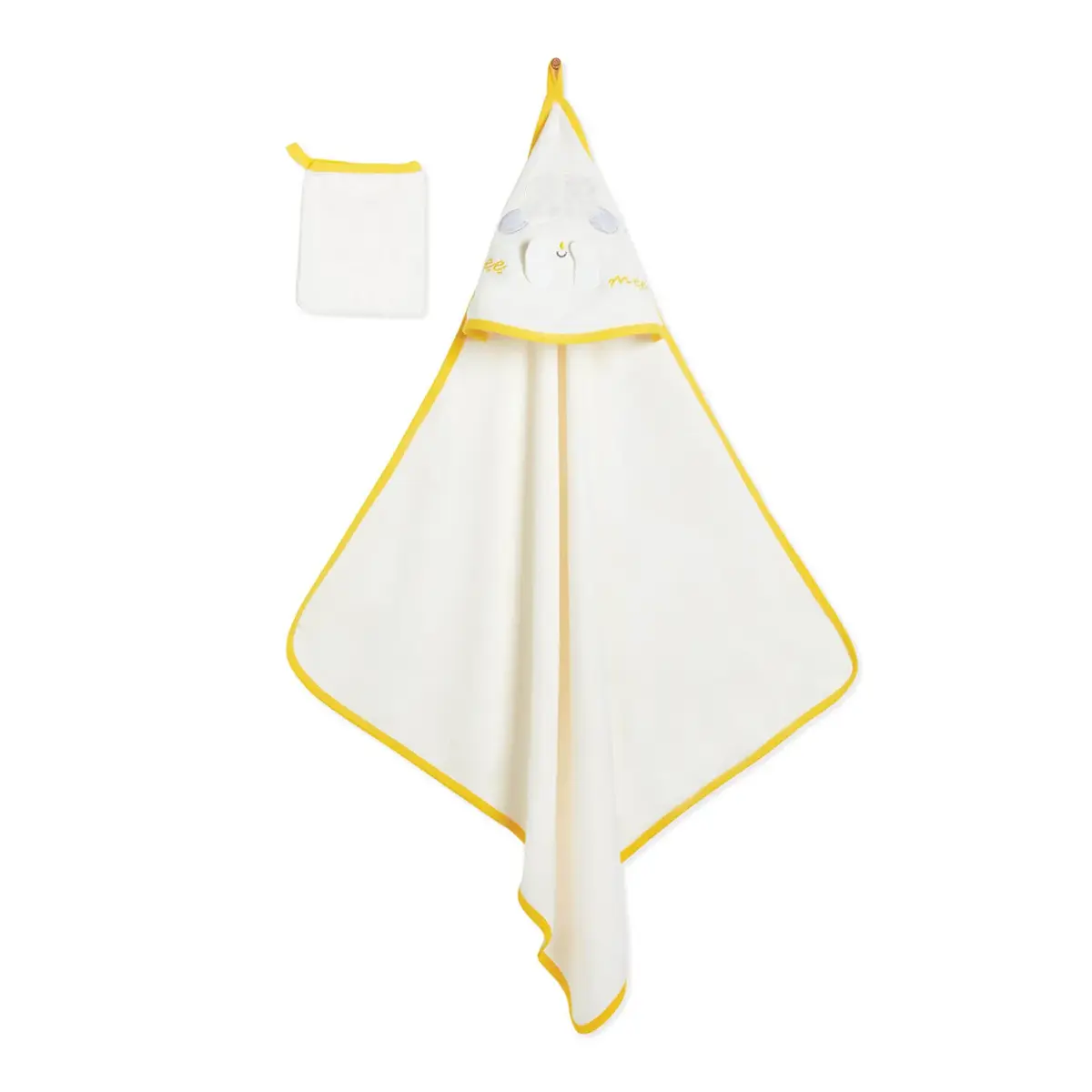 Bibaby Organik Havlu Moons Live Sarı - Gri Melanj